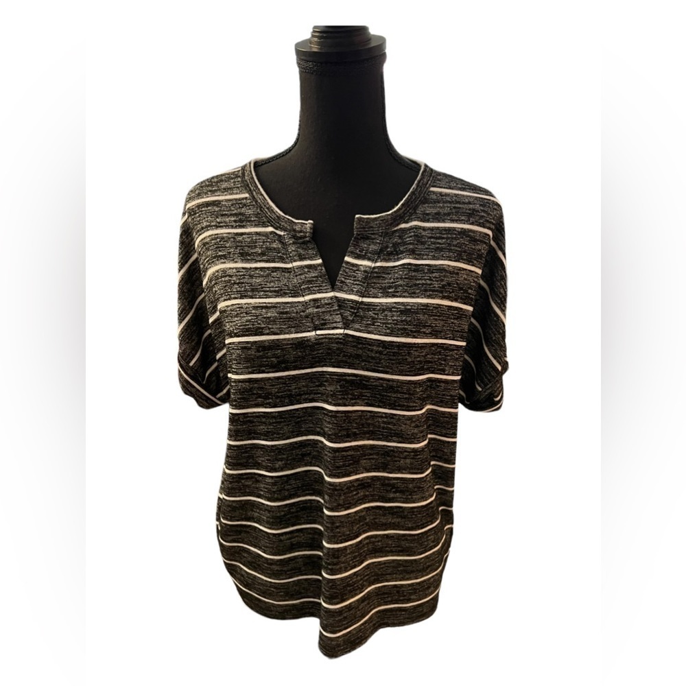 Banana Republic Factory Black Striped Shirt XS